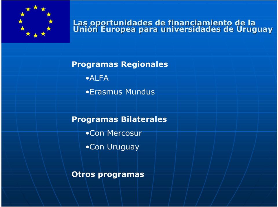 Regionales ALFA Erasmus Mundus Programas