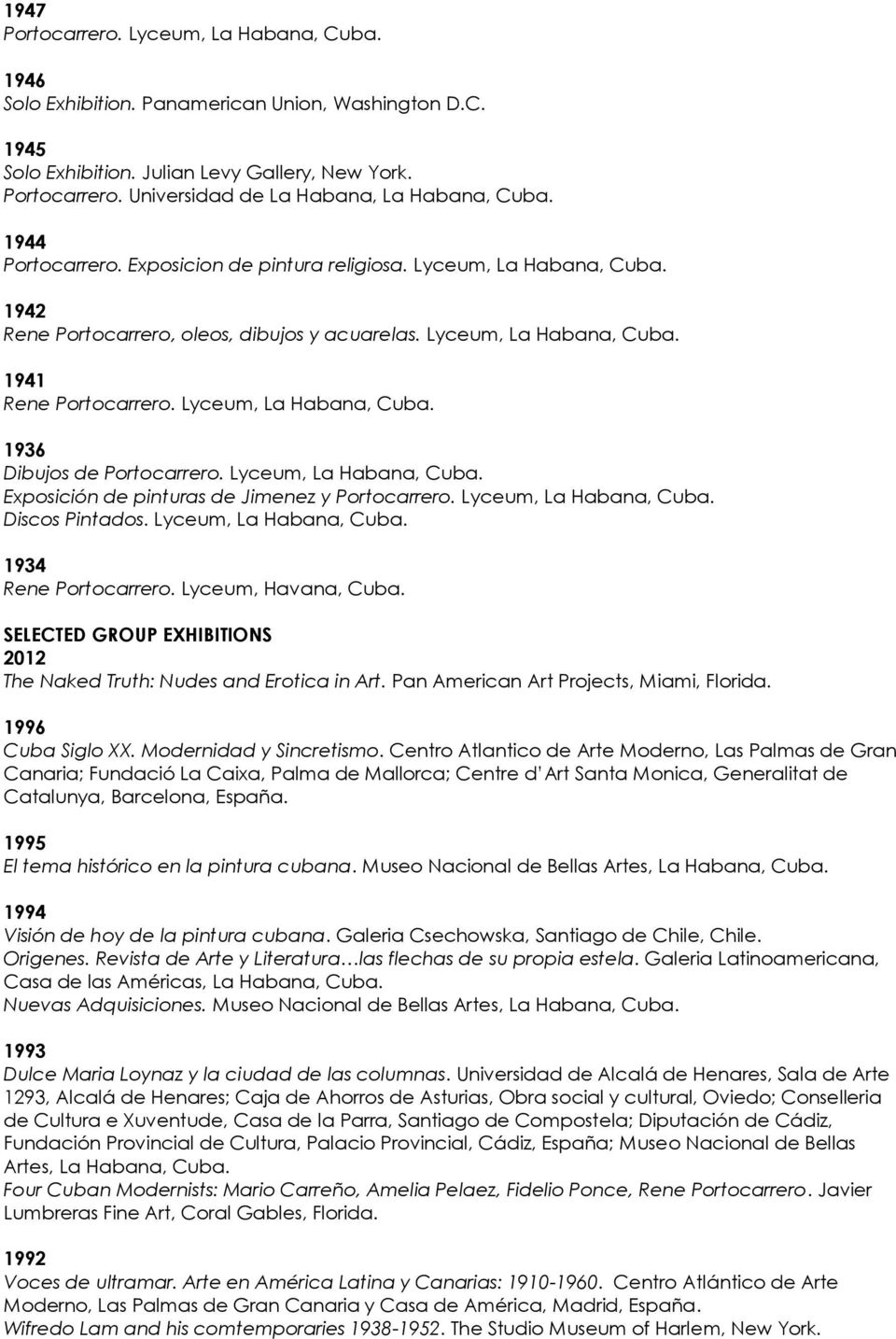 Lyceum, La Habana, Exposición de pinturas de Jimenez y Portocarrero. Lyceum, La Habana, Discos Pintados. Lyceum, La Habana, 1934 Rene Portocarrero.