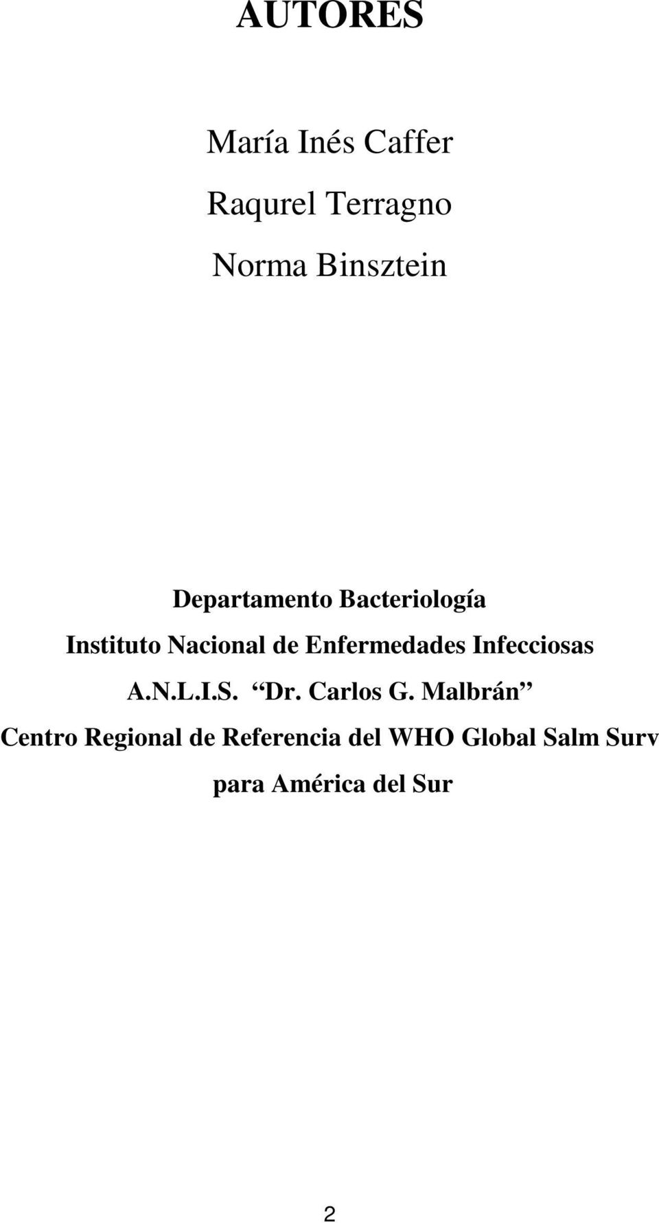 Enfermedades Infecciosas A.N.L.I.S. Dr. Carlos G.