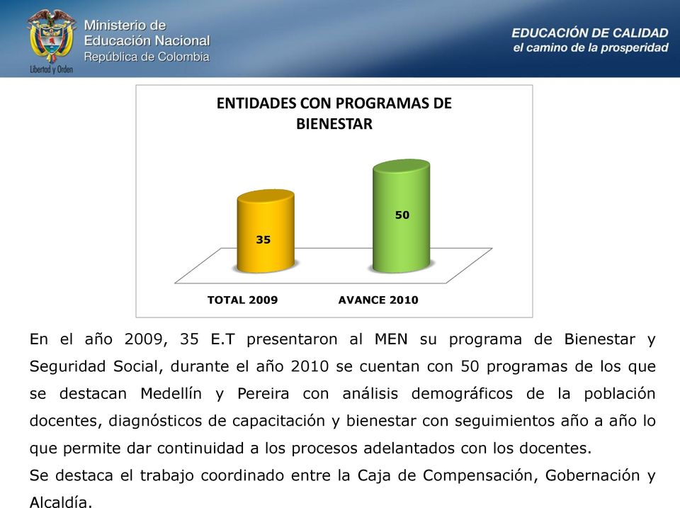 destacan Medellín y Pereira con análisis demográficos de la población docentes, diagnósticos de capacitación y bienestar con