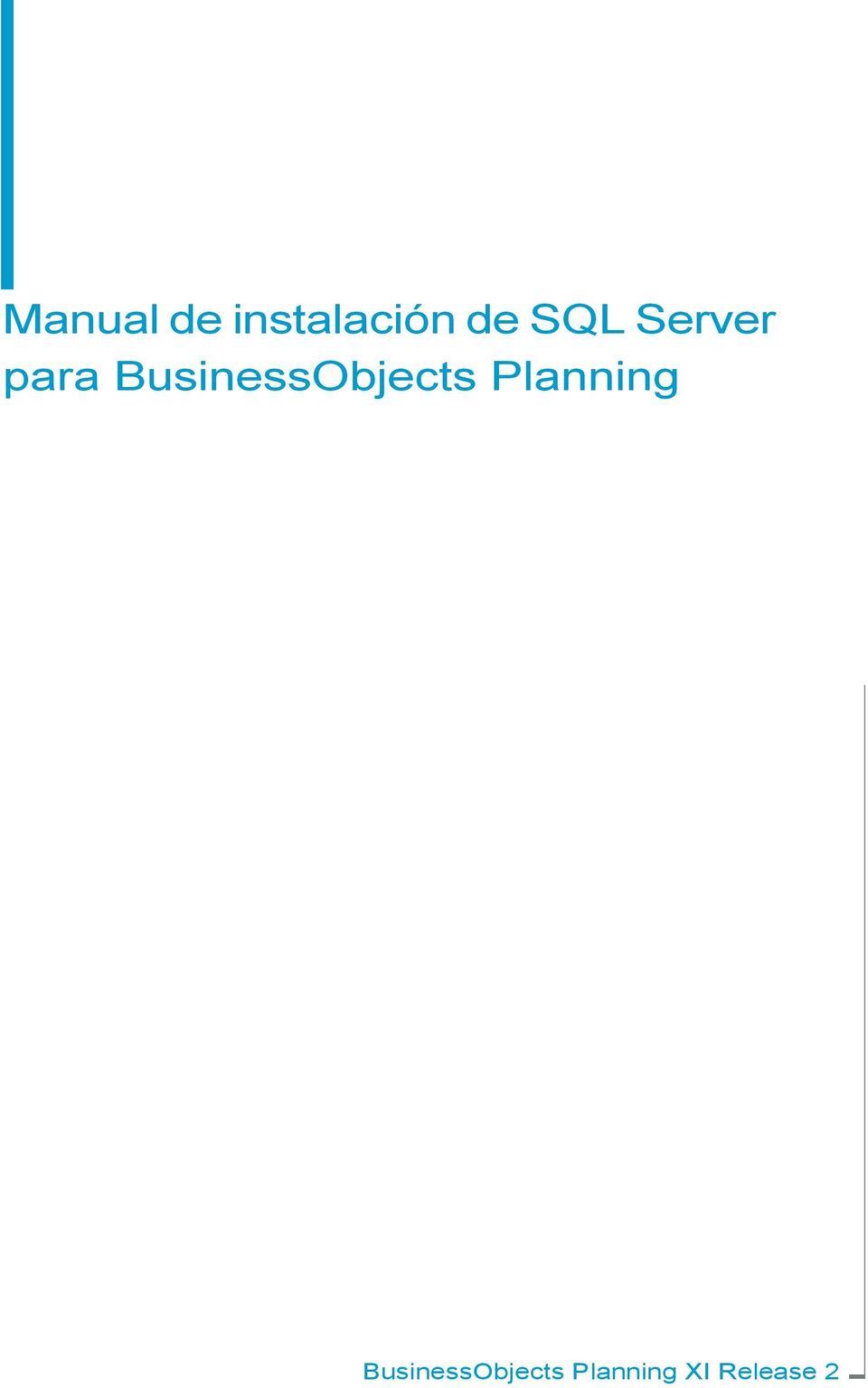BusinessObjects Planning