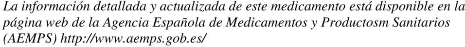 de la Agencia Española de Medicamentos y