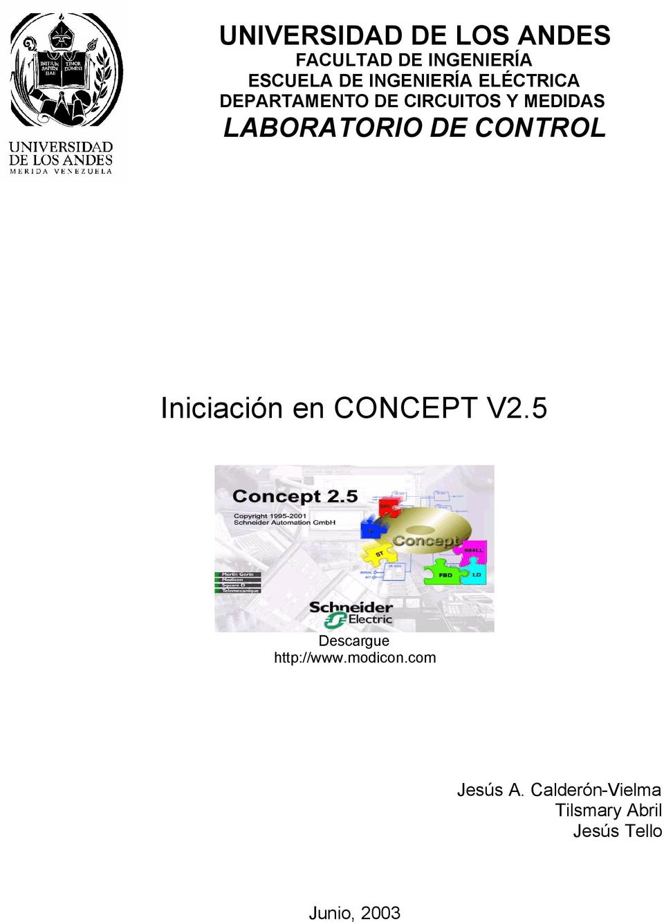 LABORATORIO DE CONTROL Iniciación en CONCEPT V2.