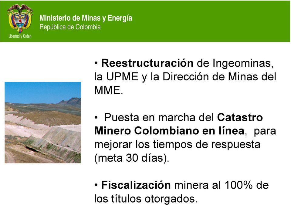 Puesta en marcha del Catastro Minero Colombiano en línea,