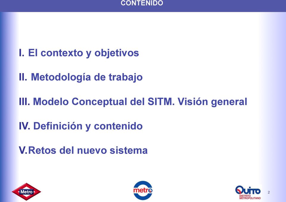 Modelo Conceptual del SITM.