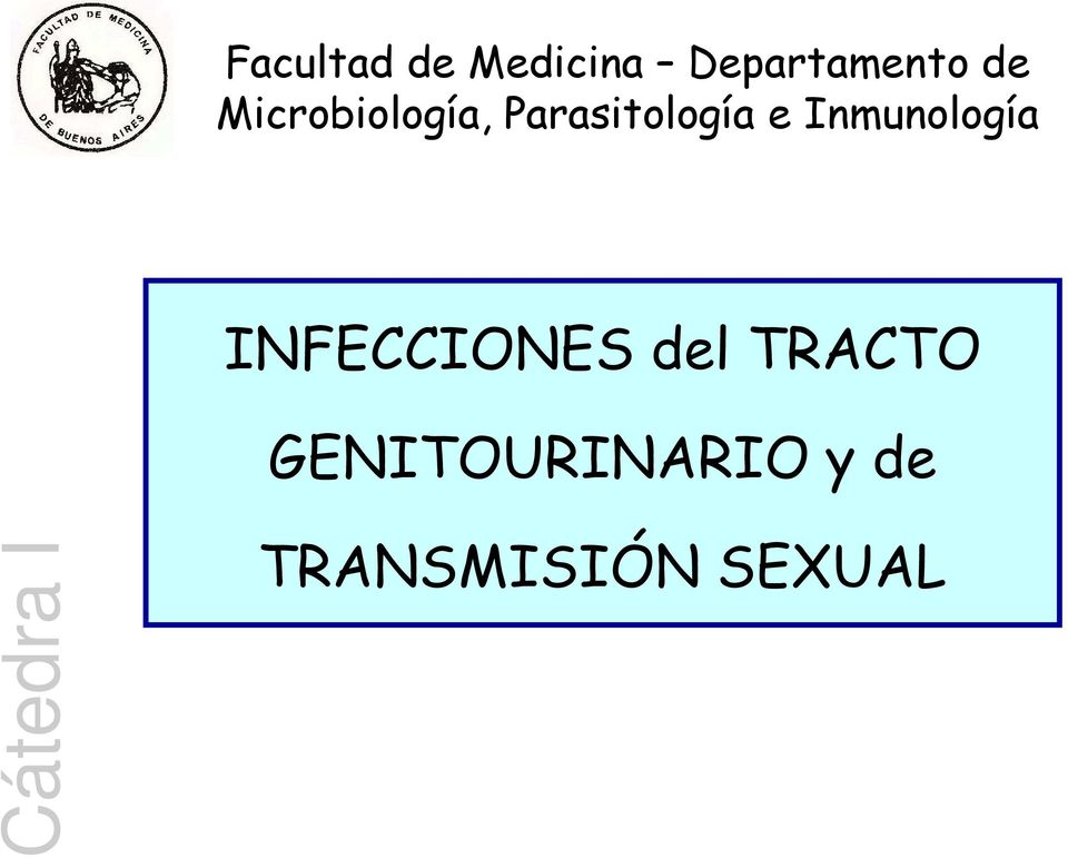 Inmunología INFECCIONES del TRACTO