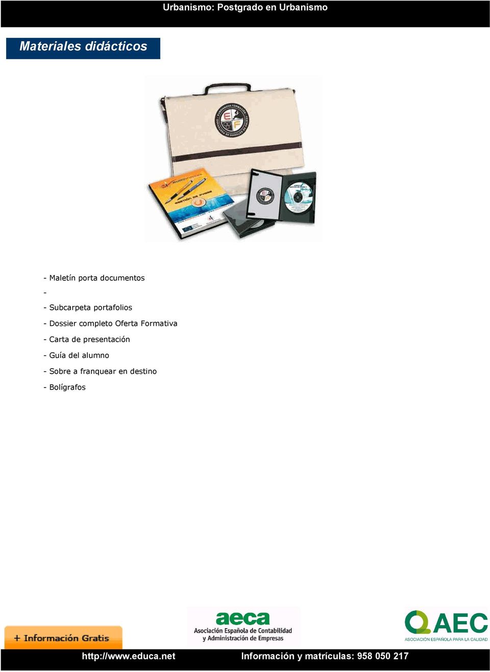 Oferta Formativa - Carta de presentación - Guía
