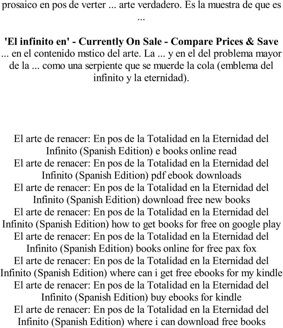 Infinito (Spanish Edition) e books online read Infinito (Spanish Edition) pdf ebook downloads Infinito (Spanish Edition) download free new books Infinito (Spanish Edition) how to get