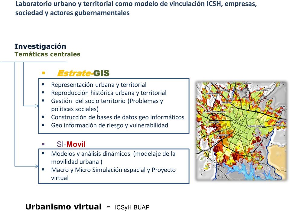 Construcción de bases de datos geo informáticos Geo información de riesgo y vulnerabilidad SI-Movil