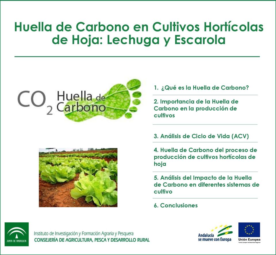 Importancia de la Huella de Carbono en la producción de cultivos 3. (ACV) 4.