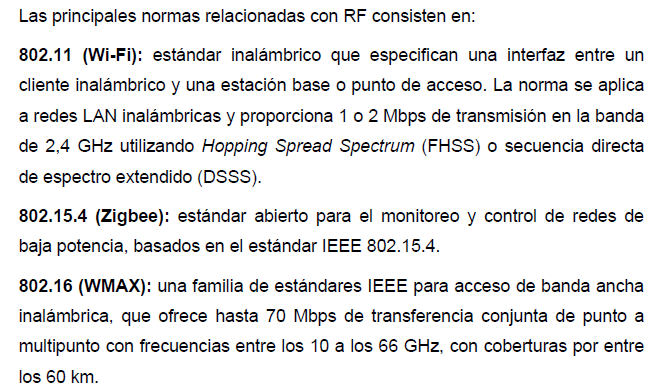 Redes de Radio Frecuencia.