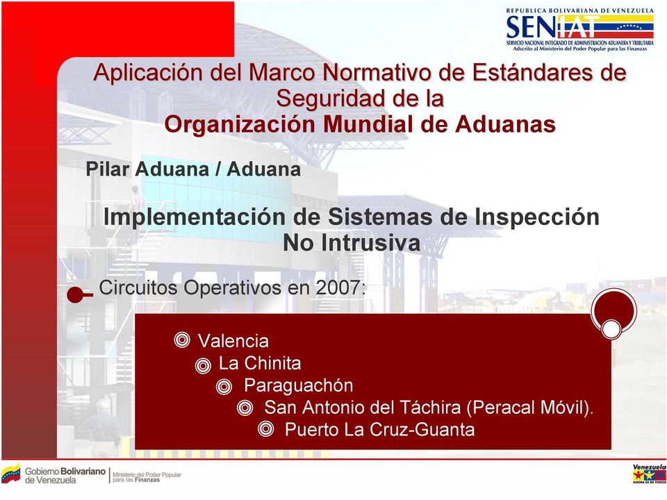 Sistemas de Inspección No Intrusiva Circuitos Operativos en 2007: