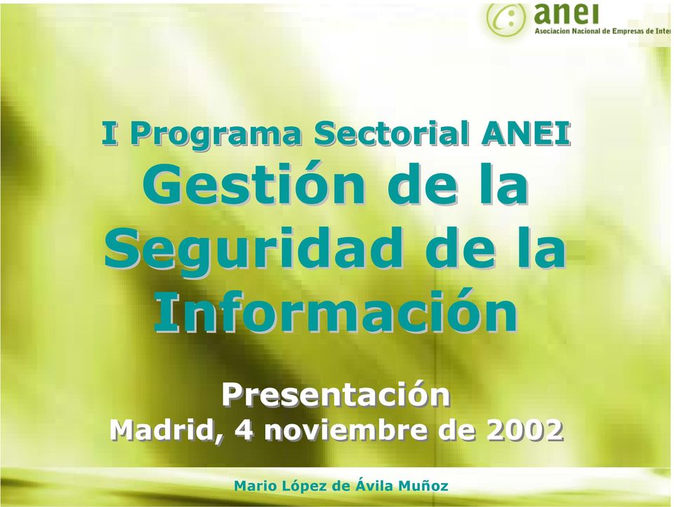 Presentación Madrid, 4 noviembre