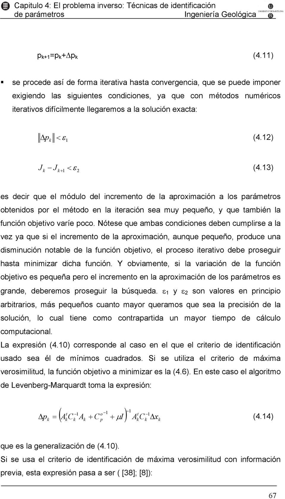 eacta: k p < ε 1 (4.12) J (4.