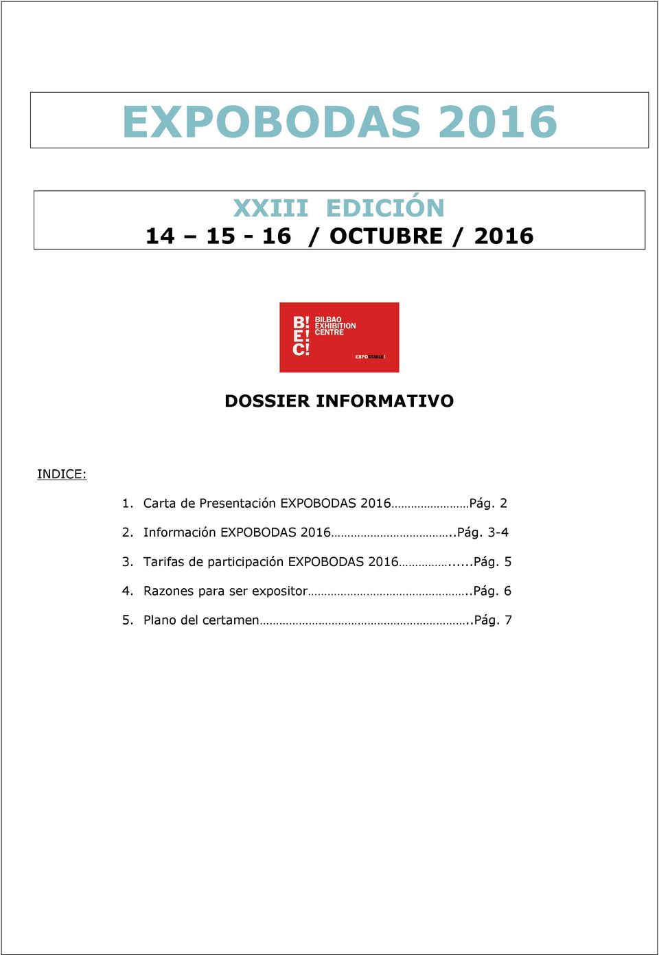 Información EXPOBODAS 2016..Pág. 3-4 3.