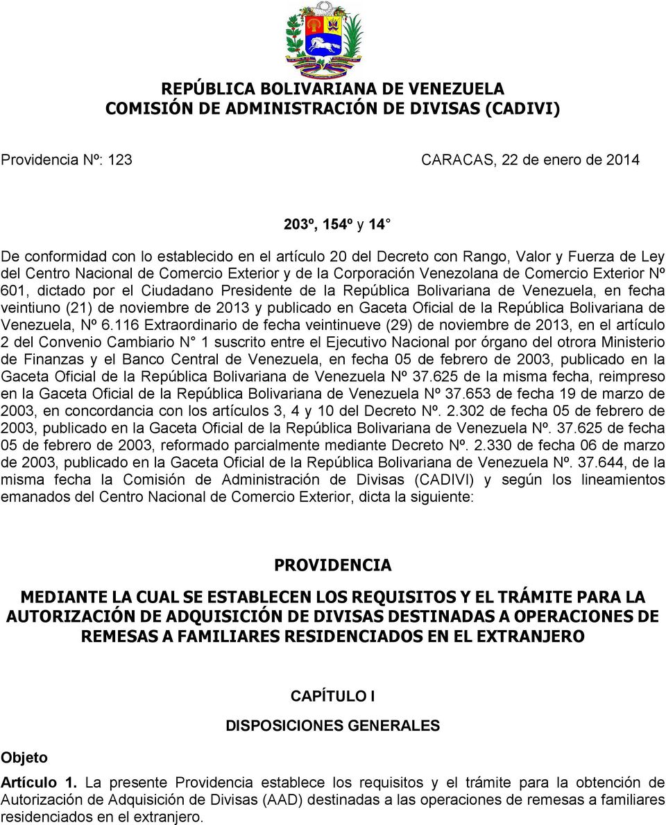 publicado en Gaceta Oficial de la República Bolivariana de Venezuela, Nº 6.