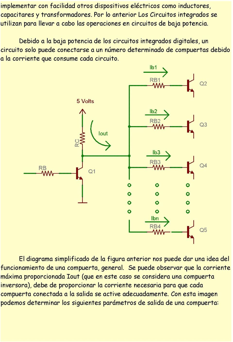 Debido a la baja potencia de los circuitos integrados digitales, un circuito solo puede conectarse a un número determinado de compuertas debido a la corriente que consume cada circuito.
