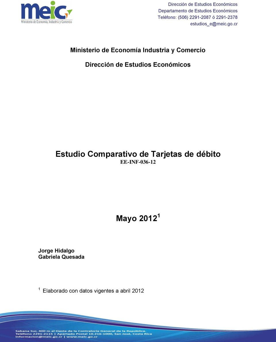 de débito EE-INF-036-12 Mayo 2012 1 Jorge Hidalgo