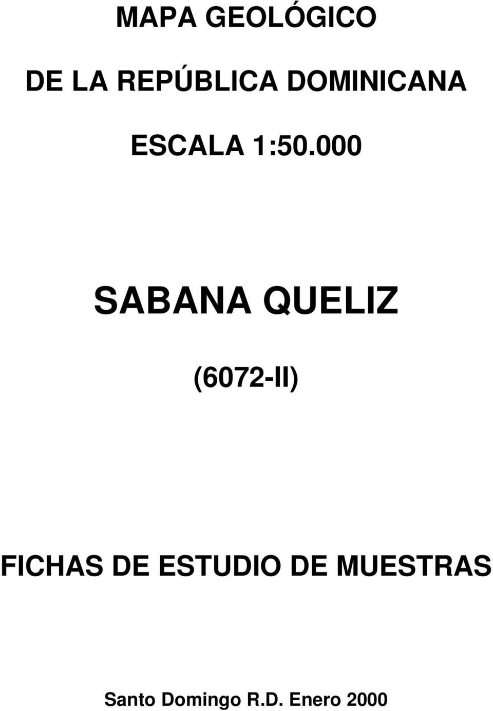 000 SABANA QUELIZ (6072-II) FICHAS