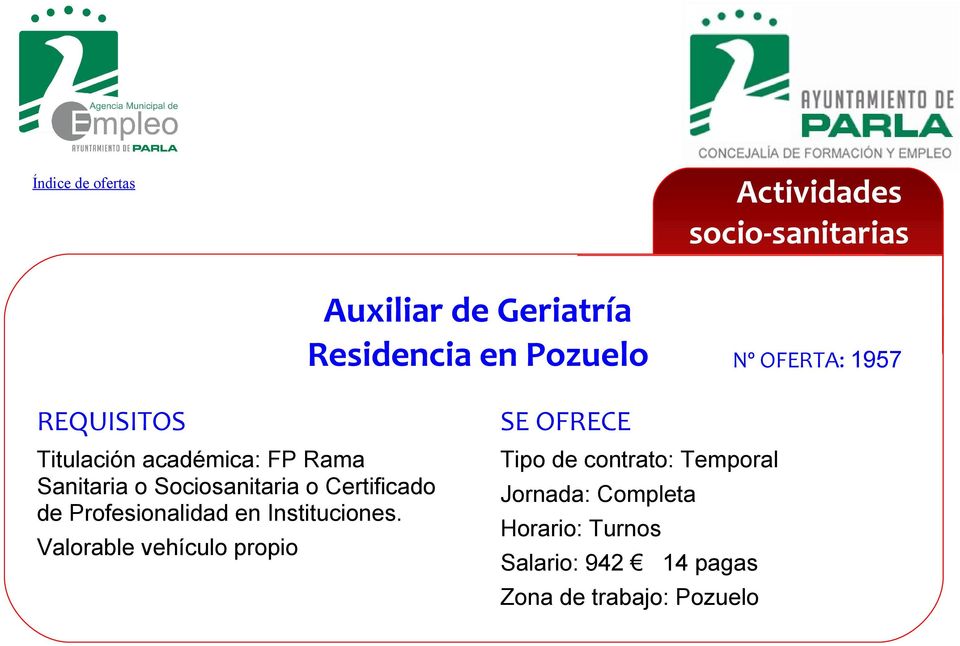 Certificado de Profesionalidad en Instituciones.