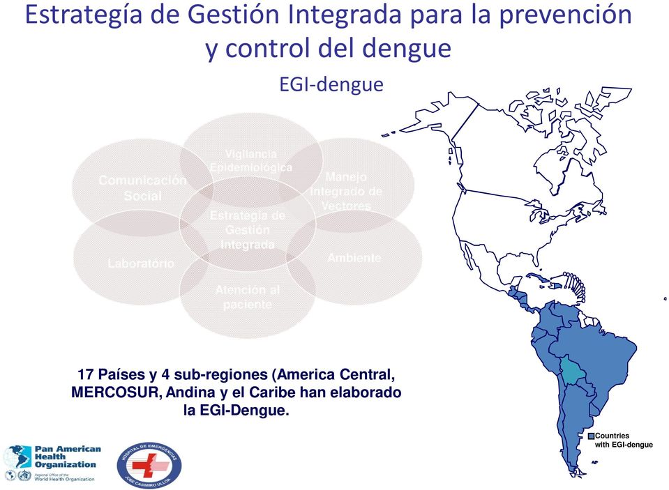 Atención al paciente Manejo Integrado de Vectores Ambiente 17 Países y 4 sub-regiones