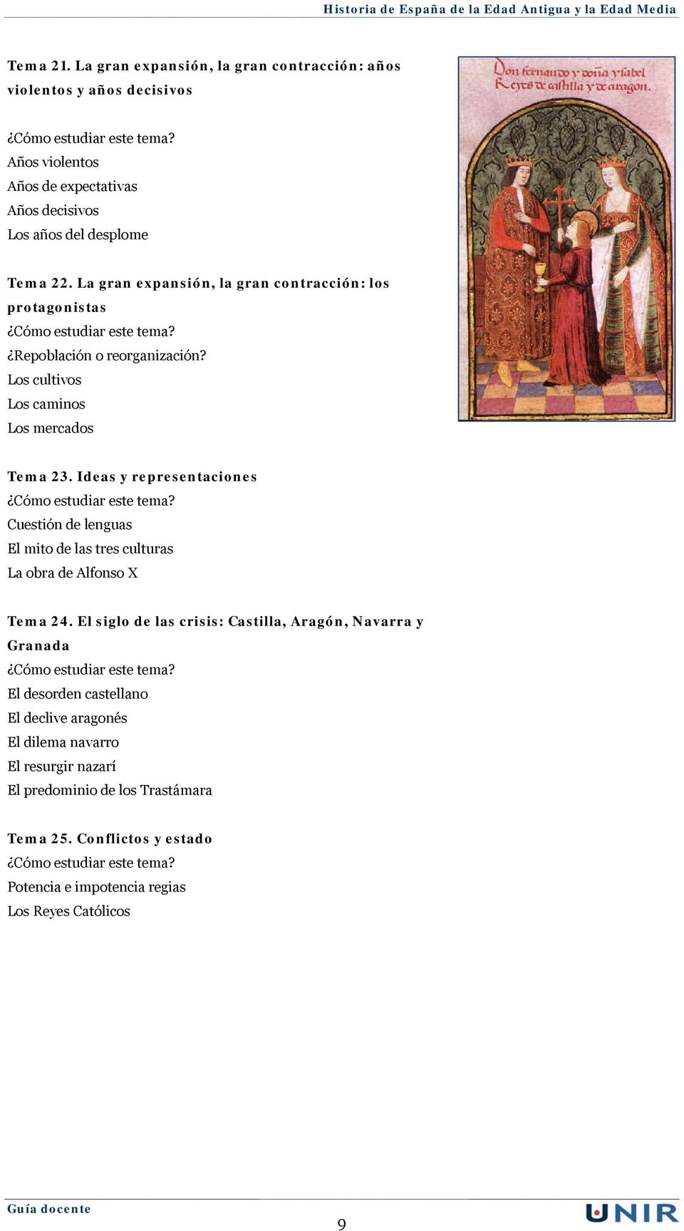 Ideas y representaciones Cuestión de lenguas El mito de las tres culturas La obra de Alfonso X Tema 24.