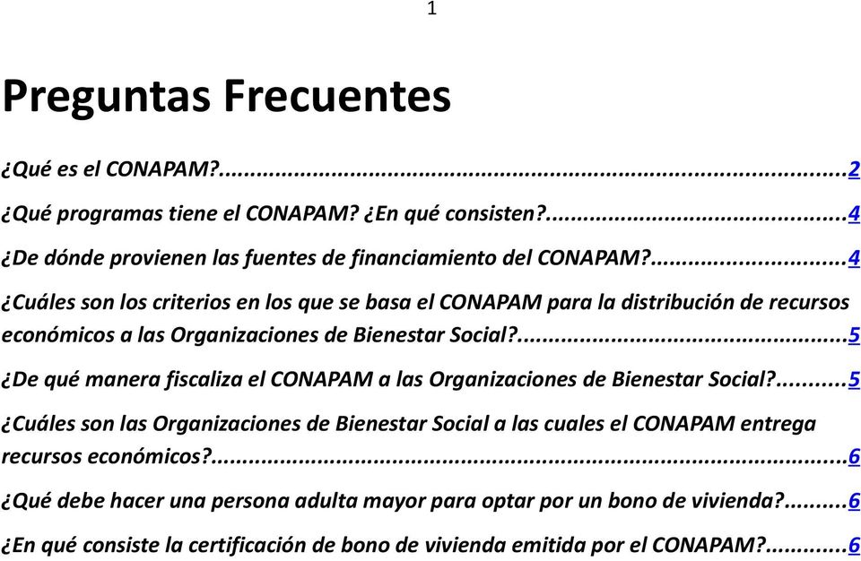 ...5 De qué manera fiscaliza el CONAPAM a las Organizaciones de Bienestar Social?