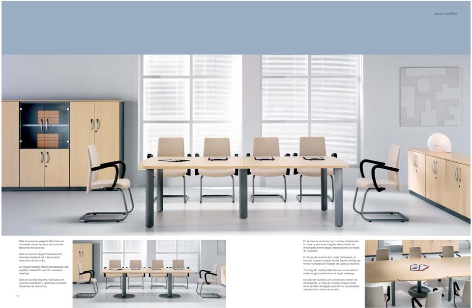 Sala de reuniões elegante, fabricada com materiais resistentes e destinada a reuniões frequentes de executivos.