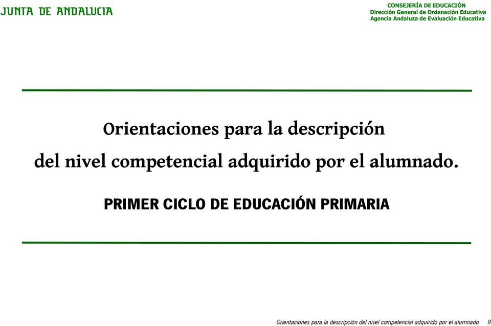PRIMER CICLO DE EDUCACIÓN PRIMARIA  competencial
