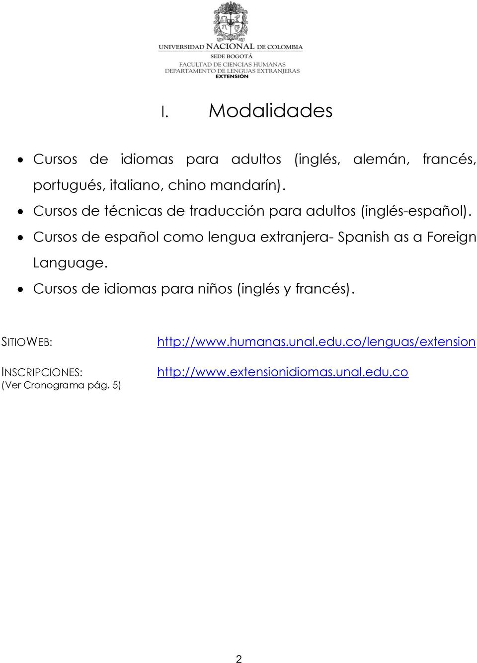 Cursos de español como lengua extranjera- Spanish as a Foreign Language.