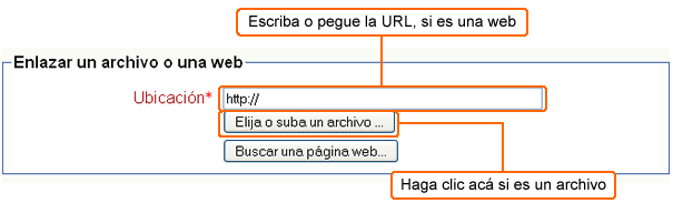 La segunda forma de poner un enlace es utilizando el recurso para información Enlazar un archivo o una web.