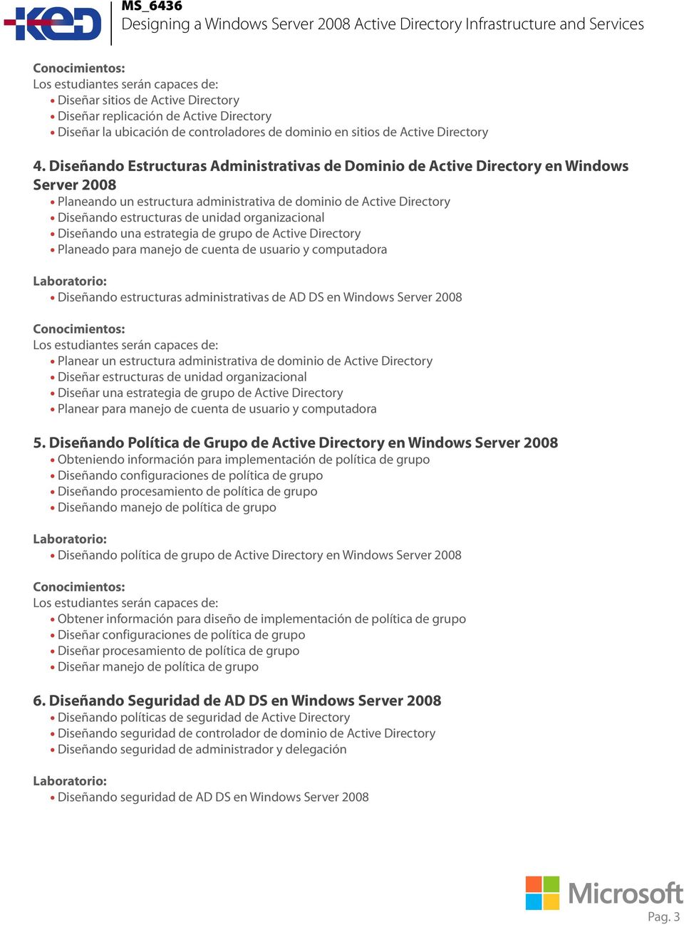 organizacional Diseñando una estrategia de grupo de Active Directory Planeado para manejo de cuenta de usuario y computadora Diseñando estructuras administrativas de AD DS en Windows Server 2008