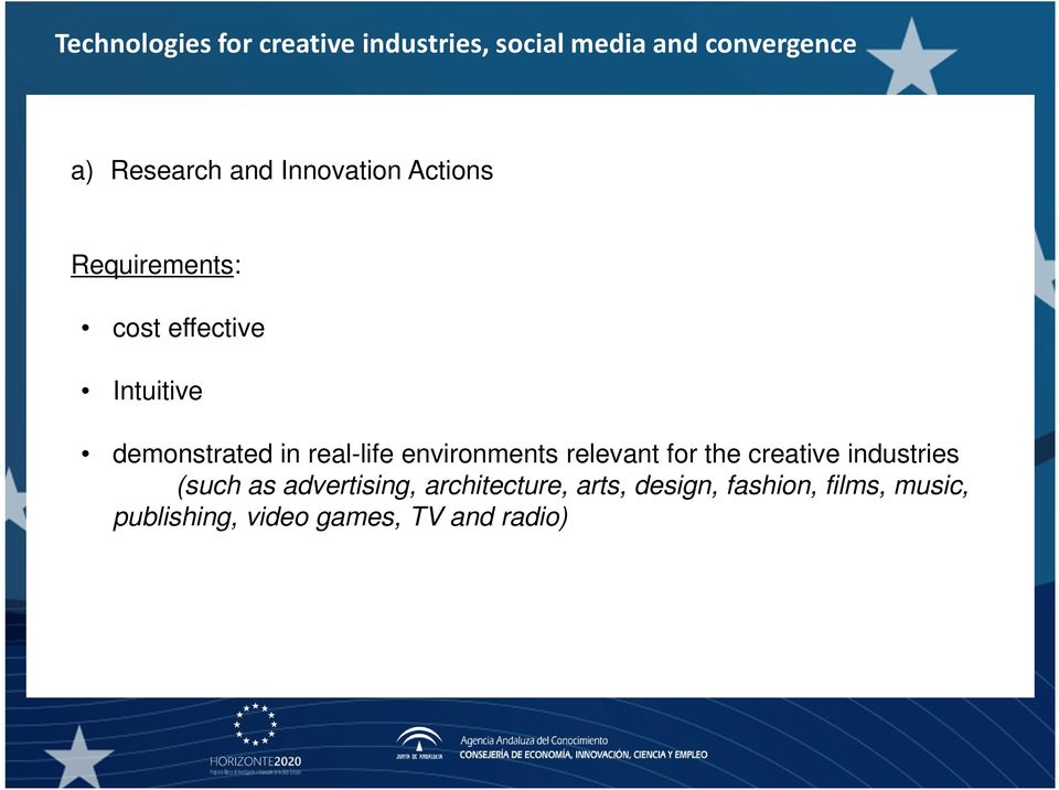 creative industries (such as advertising, architecture, arts,