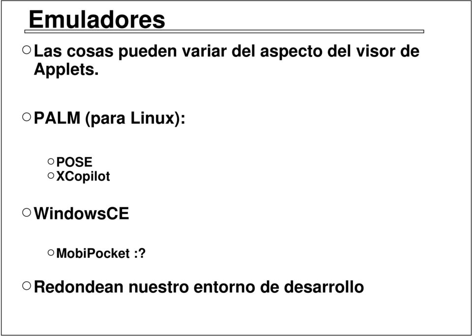 PALM (para Linux): POSE XCopilot