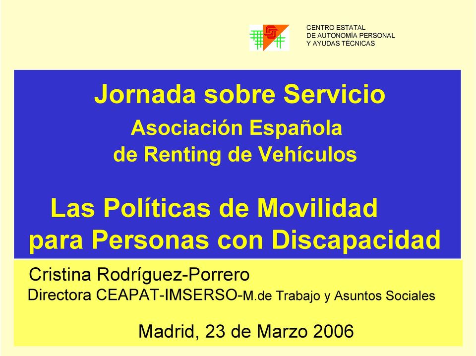 Movilidad para Personas con Discapacidad Cristina Rodríguez-Porrero