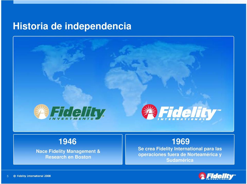 1969 Se crea Fidelity International para