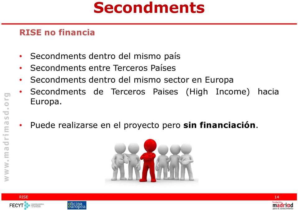 sector en Europa Secondments de Terceros Paises (High Income)