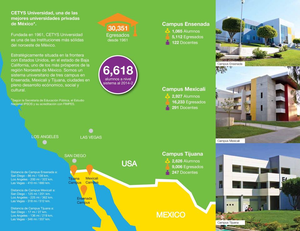 prósperos de la región Noroeste de México. Somos un sistema universitario de tres campus en Ensenada, Mexicali y Tijuana, ciudades en pleno desarrollo ecónomico, social y cultural.