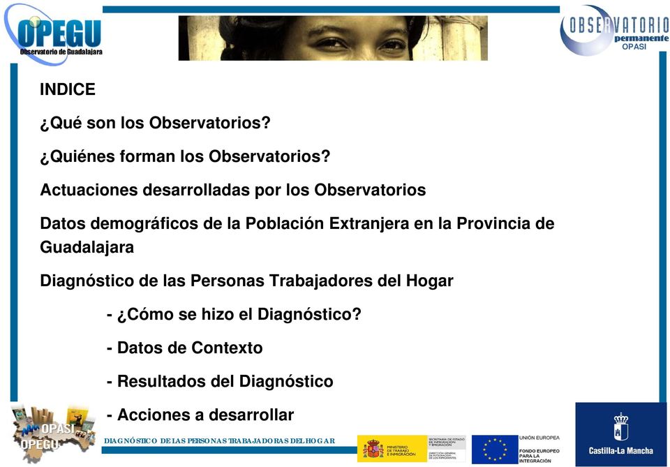 Extranjera en la Provincia de Guadalajara Diagnóstico de las Personas Trabajadores del