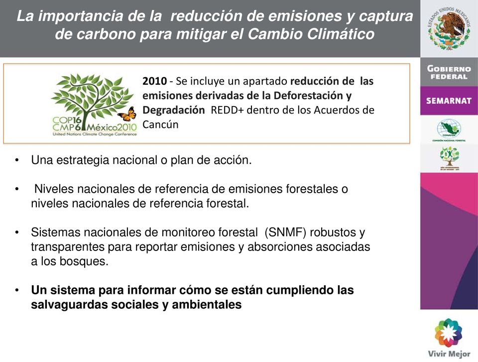 Niveles nacionales de referencia de emisiones forestales o niveles nacionales de referencia forestal.