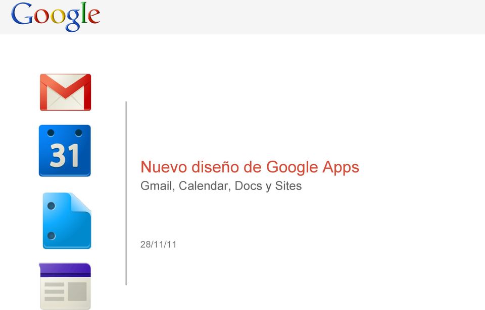 Gmail, Calendar,