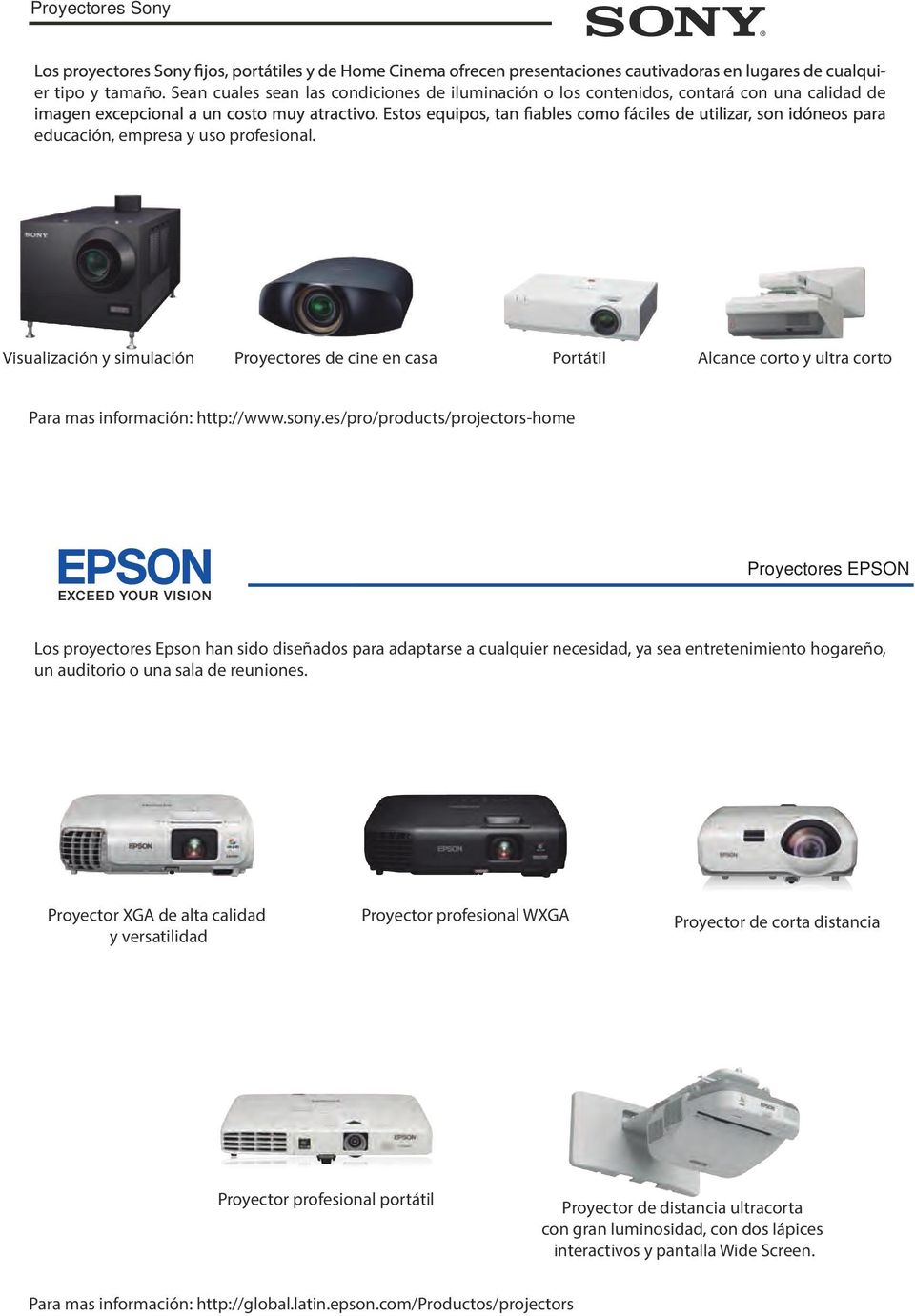 es/pro/products/projectors-home Proyectores EPSON Los proyectores Epson han sido diseñados para adaptarse a cualquier necesidad, ya sea entretenimiento hogareño, un auditorio o una sala de reuniones.