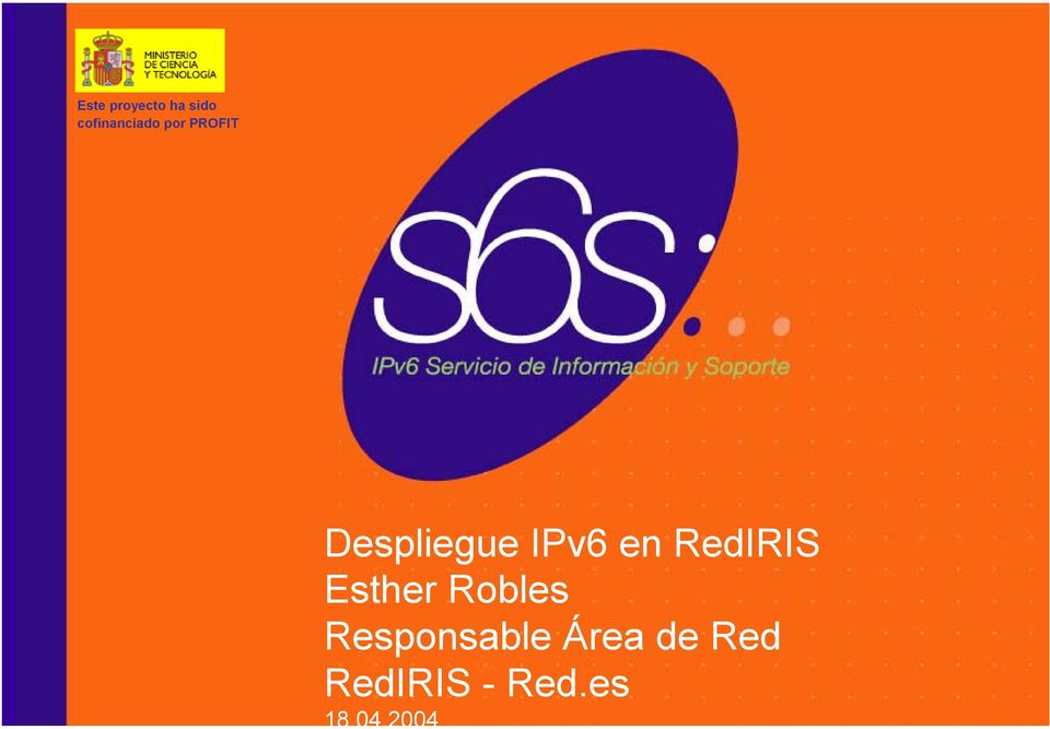 Despliegue IPv6 en RedIRIS