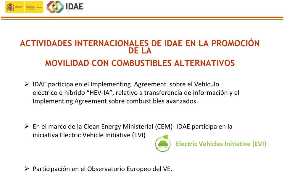 Implementing Agreement sobre combustibles avanzados.
