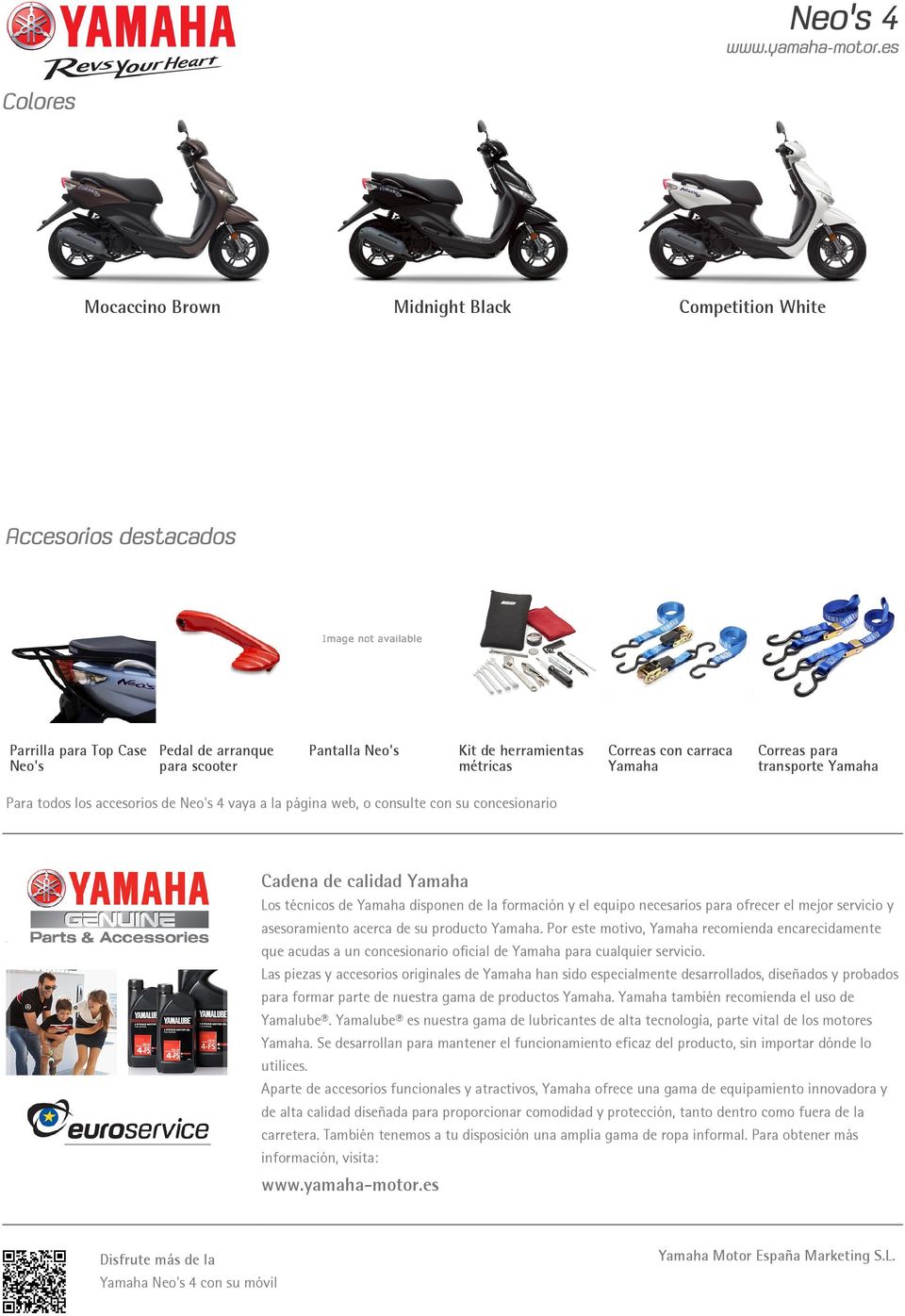 formación y el equipo necesarios para ofrecer el mejor servicio y asesoramiento acerca de su producto Yamaha.