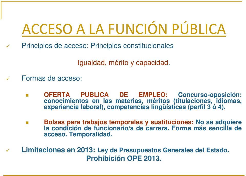experiencia laboral), competencias lingüísticas (perfil 3ó4).