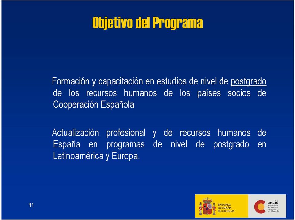 Cooperación Española Actualización profesional y de recursos