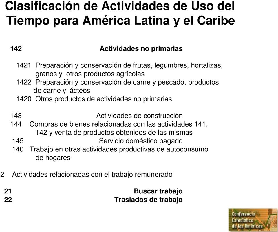 primarias 143 Actividades de construcción 144 Compras de bienes relacionadas con las actividades 141, 142 y venta de productos obtenidos de las mismas 145 Servicio