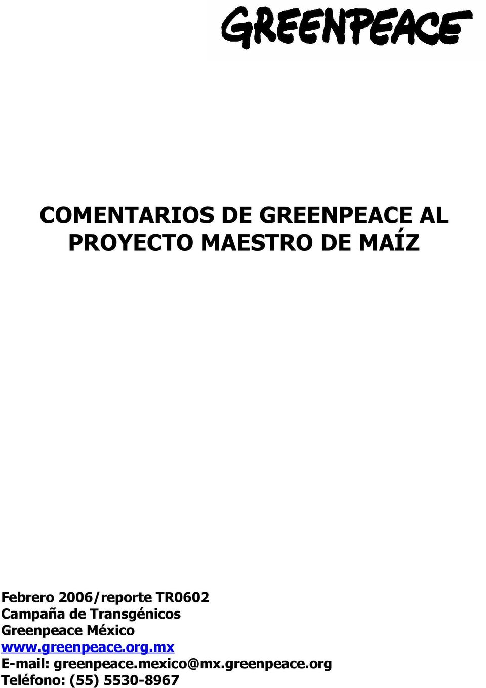 Greenpeace México www.greenpeace.org.