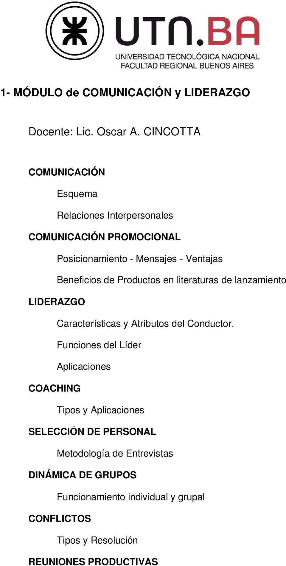 Beneficios de Productos en literaturas de lanzamiento LIDERAZGO Características y Atributos del Conductor.